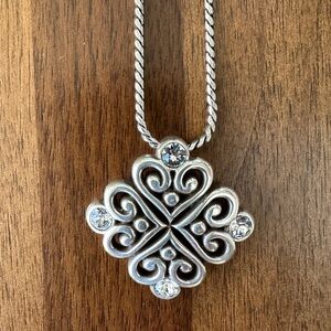 Brighton Retired Scroll/Quatrefoil Vintage Cross Necklace - Mint Condition